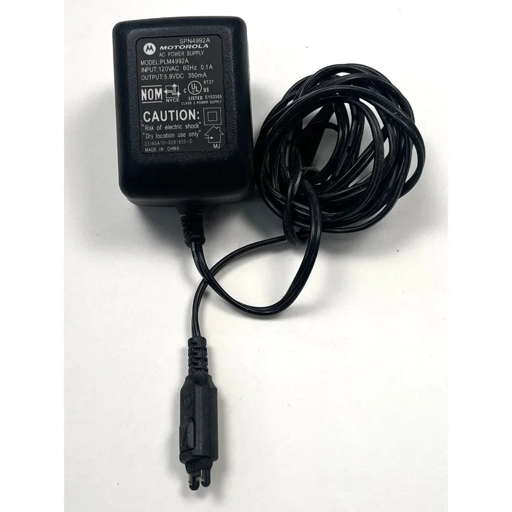 OEM Motorola SPN4992A AC Power Supply Wall Adapter 5.9V 350mA Black PLM4992A EUC